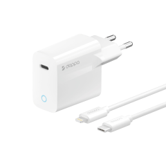 СЗУ Deppa USB-C 20Вт с кабелем USB-C/Lightning MFi