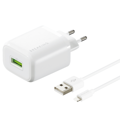 СЗУ Breaking USB, 2.4A с кабелем USB - Lightning