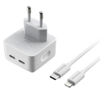 Зарядное устройство Breaking WC01 2USB-C 40W с кабелем USB-C - Lightning